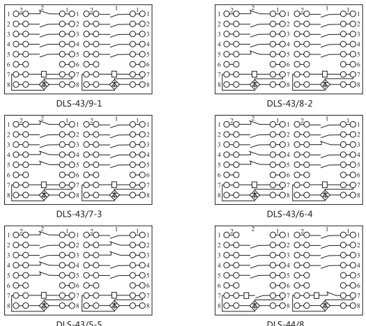 DLS-42/6-4雙位置繼電器內部連接線圖片2