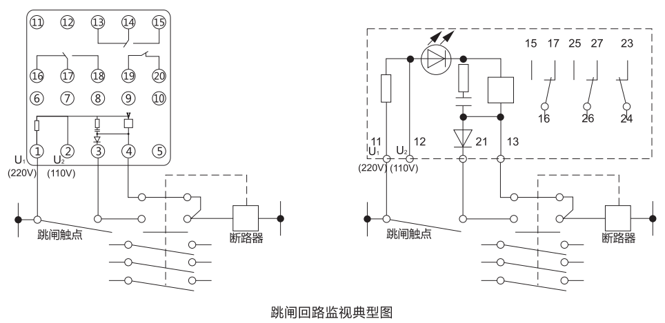 ZJS-21跳閘回路監視繼電器工作原理